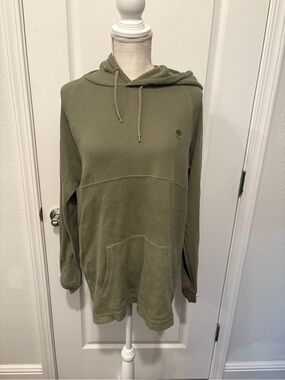 Timberland Olive Green Waffle-Knit Hoodie Sweater